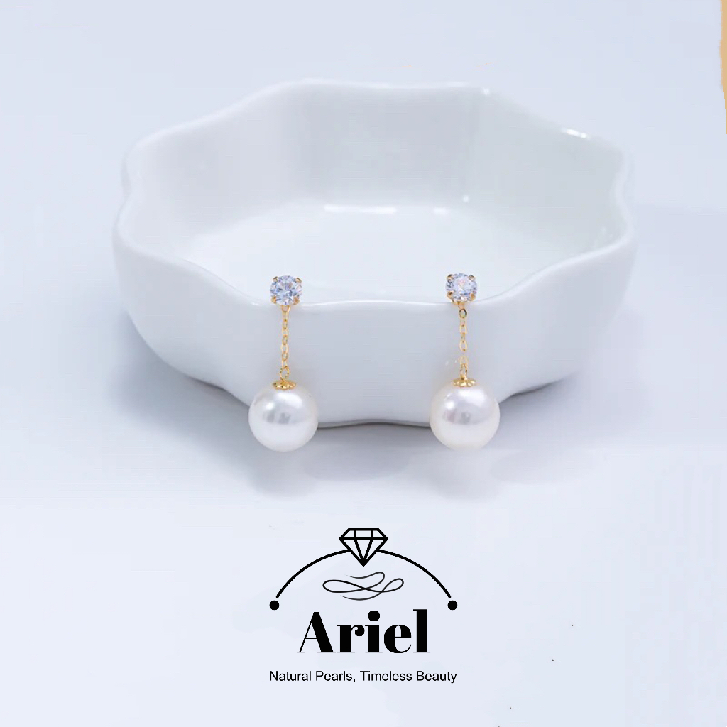 Ariel Natural freshwater pearl wind blowing earrings with fairy like aura, high-end feeling earrings