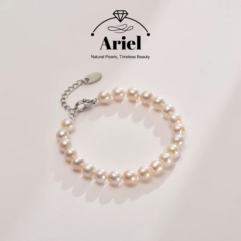 Ariel Freshwater Pearl Bracelet Casual And Simple White Pearl Bracelet Fashionable Gift