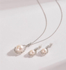 Ariel Qingrou 8-9mm 925 Silver Freshwater Pearl Earrings Fashion Jewelry Classic Design