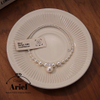 Ariel Size bead gradient pearl necklace necklace, light luxury niche collarbone chain, sweater chain accessories, fine silver necklace 