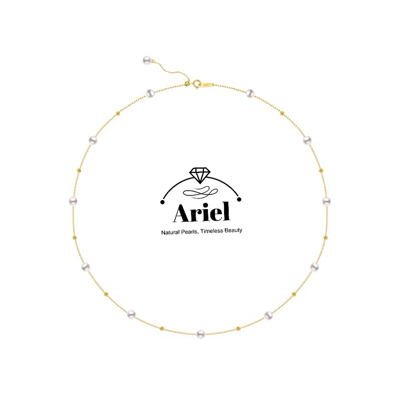 Starry Sky Pearl Necklace Silver Freshwater Pearl Clavicle Chain Holiday Gift for Women
