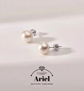 Ariel Versatile Round Freshwater Pearl Earrings, Fashionable Jewelry Earrings