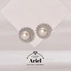 Ariel Star Man Silver S925 Freshwater Pearl Earrings 9-10mm Earrings As A Gift for Girlfriend