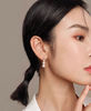 Ariel 925 Silver Freshwater Earrings 5-8mm White Round Minimalist Commuting Pearl Earrings for Women