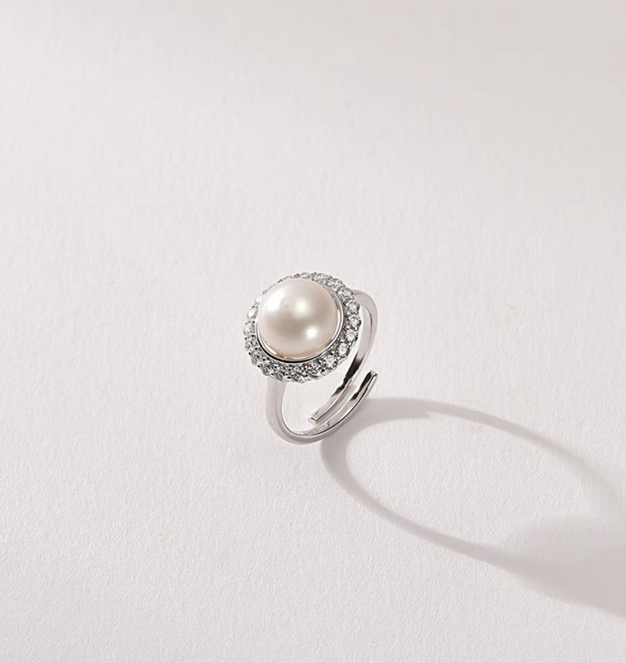 Ariel Far Love Set 925 Silver Freshwater Pearl Pendant Ring Two Piece Set Birthday Gift for Girlfriend
